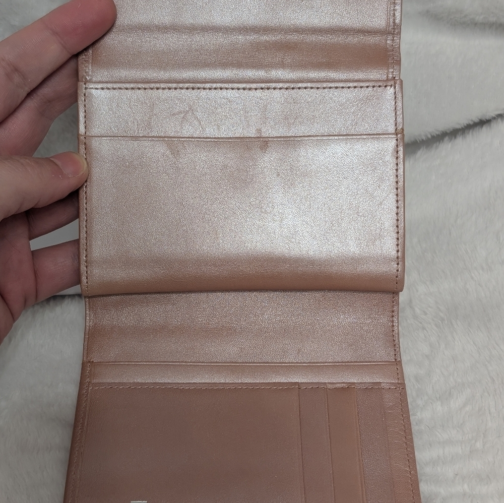 Authentic Givenchy Metallic Pearl Pink Leather Wallet - Picture 14 of 16